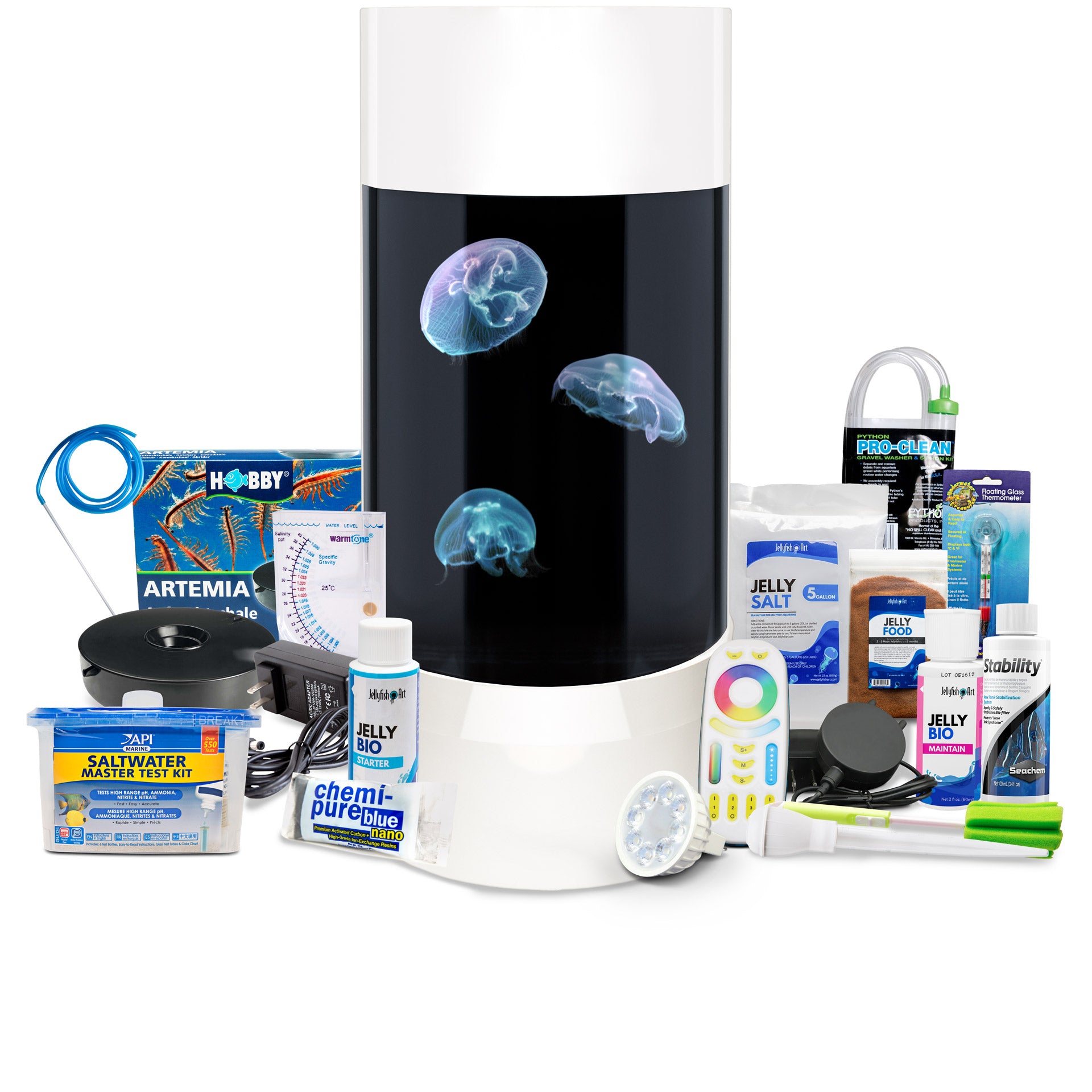 Jelly Cylinder 5 kit (White) - 5 Gallon Saltwater Tank